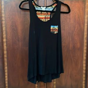 Bozzolo black racer back tank. Size medium